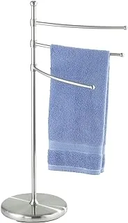 WENKO Adiamo Towel and Clothes Stand, Steel, Three Spacious Arms, Home & Bathroom Accessory, Storage Rack for Kitchen, 28.5x90x53cm, Matt