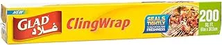 Glad Cling Wrap Plastic 200sq.ft Size 61m x 30.5cm 1pc