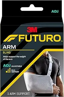 Futuro Arm Sling Adjustable size, 1 unit/pack | Grey/White color | 46204ENR | Helps support the weight of the arm | Mild support | Arm support