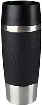 Tefal Stainless Steel/Plastic Travel Mug, Black, 0.36 Liters, K3081114