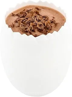 White Plastic Dessert Cup - 2 oz, Mini Size - Cracked Egg Style - 100ct Box - Restaurantware