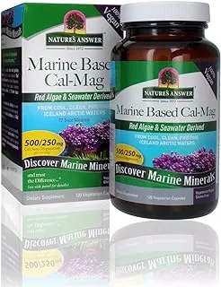 Nature's Answer Plant Based Cal-Mag 500/250 mg Vegetarian Capsules, 120's