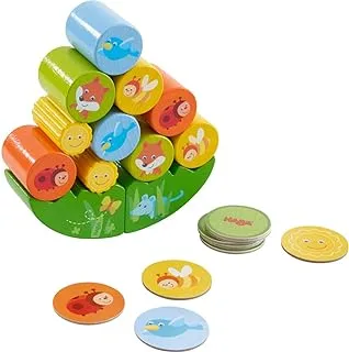 Haba 305203 – Stacking Game Fox, Stacking And Motor Skills Game Made Of Wood With Wobble Meadow And 10 Stacking Stones For Free Playing Or Playing According To Instructions Wooden Toy From 2 Years