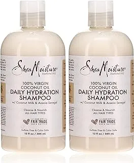 SHEA MOISTURE 100% Virgin Coconut Oil Shampoo 13 Ounce (384ml) (2 Pack)