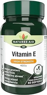 Natures Aid Vitamin E 400Iu, 60 Tablets