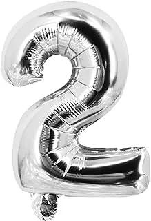 Party Time 2 Number Foil Ballon, Silver