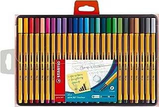 Stabilo Fineliner Stabilo point 88 Wallet of 25 Assorted Colours