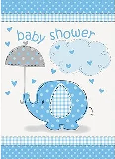 Unique Umbrellaphants Invitations, 8 Pieces, Blue