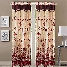 Queenzliving Imperial Curtain For Door 7 Feet- Pack Of 2, Maroon