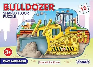 Frank Bulldozer Shaped Floor Puzzle - 15 Pieces