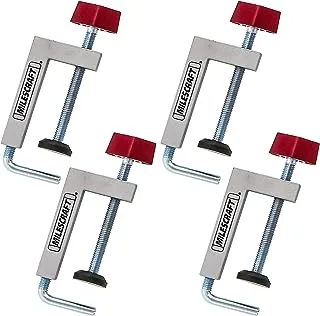 Milescraft 7209 Universal Fence Clamp 4-Pack - For Mitre Saws, Router Tables, Table Saws- Clamping Squares - 3/8