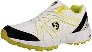 SG STEADLER 5.0 WHT/Lime No. 6 Cricket Shoes, 6 (White & Lime)