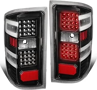 Dna Motoring TL_Csil15-Led-Bk-Cl Led Tail Light Compatible With 14-19 Silverado 1500 / 15-19 2500 Hd 3500 Not Fit Models (Fits Halogen Only)