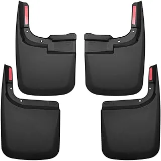 Husky Liners - Front & Rear Mud Guards | 2017-2022 Ford F-250/F-350 w/Single Rear Wheels & w/o OEM Fender Flares, Front & Rear Set - Black, 4 Pc | 58466