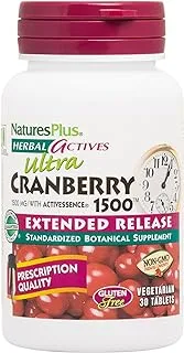 Nature's Plus Herbal Actives Ultra Cranberry 1500 Extended Release 30 Tablets