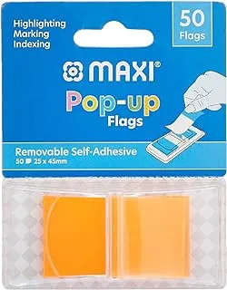 MAXI SELF ADHESIVE POP-UP FLAGS FLAT ORANGE 50PC