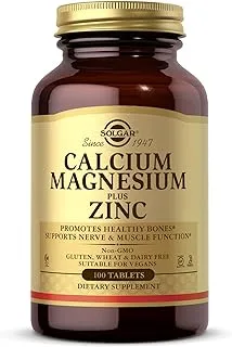 Solgar Calcium Magnesium Plus Zinc Tablets, 100 Count