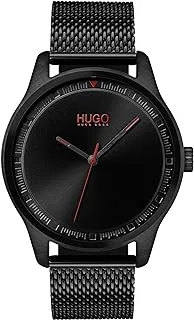 HUGO Boss Men's Black Dial Ionic Plated Black Steel Watch - 1530044