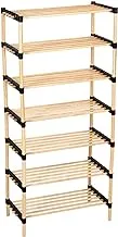 SEOWOOD Wood Modular 7 Shelf Functional Organizer, Flower bed, Wooden Shoe Rack - Storage Bench, Closet, Bathroom, Kitchen, Entry Organizer