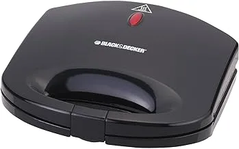 Black & Decker 600W 2 Slice Non-Stick Sandwich Maker Black TS1000-B5 2 Years Warranty