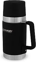 Stanley Master Unbreakable Food Jar 0.7L / 24OZ Foundry Black – BPA FREE Stainless Steel Food Thermos | Keeps Cold or Hot for 20 Hours | Leakproof Lid Doubles as Cup