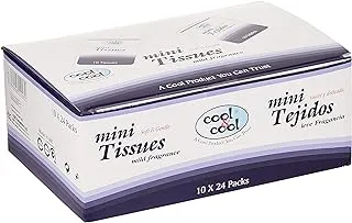 Cool & Cool Mini Pocket Tissues 10's (Pack of 24) - Your On-the-Go Comfort Companion for Staying Fresh Anywhere 240's