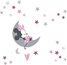 Lambs & Ivy Disney Baby Minnie Mouse Celestial Wall Decals, Pink/Gray