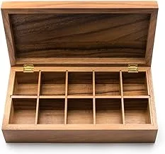 Ironwood Gourmet Rectangular Vauxhall Double Tea Box, Acacia Wood