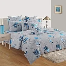 Swayam Caramel Collection Double Duvet Cover, Grey/Blue, 250 X 220 Cm, Ddc-13019