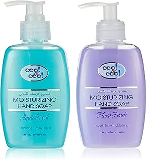 Cool & Cool Moisturizing Hand Soap, Pack Of 2 (Aqua Fresh + Flora Fresh) each pack 250ML