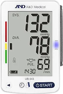 A&D Medical Correct Position Guidance Wrist Blood Pressure Monitors, White - UB-543