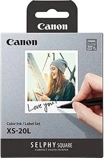 Canon Color Ink/Label Set XS-20L (20 Sheets), Compatible To Selphy Square Printer