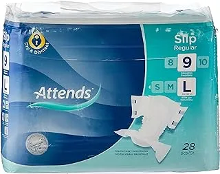 Attends Slip Regular 9, Large, Pack Of 28