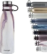 Contigo Matterhorn Water bottle with Thermalock insulation, BPA-free stainless steel bottle with screw cap, leak-proof drinking bottle, keeps beverages up to 24h cold/up to 10h hot, 590 ml