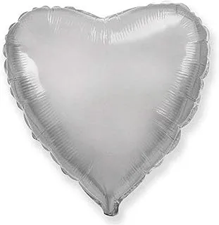 5pcs Silver heart-shaped 18