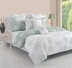 Swayam Caramel Collection Double Bib Duvet Set, Multi-Colour, 250 X 220 cm, Bibd14024