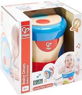 Hape Baby Drum | Colorful Rolling Drum Musical Instrument Toy For Toddlers, Rhythm & Sound Learning, Battery Powered