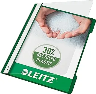 Esselte Leitz Standard Conference File A4 Full Length Title Strip Pvc Plastic Green