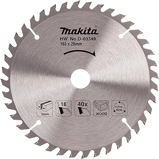 Makita D-03349 Circular Saw Blade, 165mm Diameter, 40 Teeth