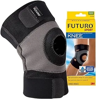 Futuro Performance Knee Support Large size, 1 unit/pack | Black/Grey color | 45697ENR | High performance design for support while active | Moderate support | Knee Support