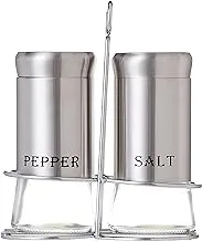 Cuisine Art Salt & Pepper Set with Stainless Steel Coating 3Pcs Set, Q-SP-GL7