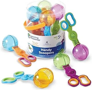 Learning Resources Handy Scoopers, Fine Motor Toy, Assorted Colors, Set Of 4, Ages 3+