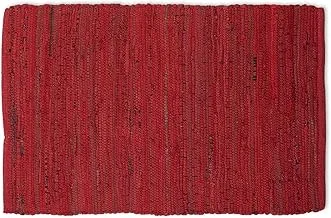 DII Chindi Home Collection Handwoven Multicolor Area Rag Rug, 20x31.5, Wine