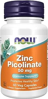 Now Foods Zinc Picolinate ، 50 مجم 60 كبسولة نباتية