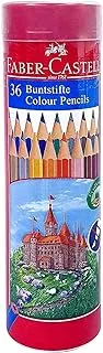 Faber Castell Classic Colour Pencils 36 Colour In A Round Metal Tin, Multicolor, 115828