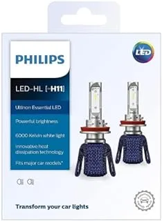 Philips Ultinon Essential LED Headlight Bulb, H11, Pack of 2