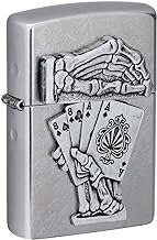 Zippo Windproof ولاعة | ولاعة Zippo المعدنية طويلة الأمد | الأفضل مع سائل Zippo Lighter | ولاعة قابلة لإعادة الملء | مثالية لشموع السجائر والسيجار | ولاعة الجيب | Steampunk King Spade