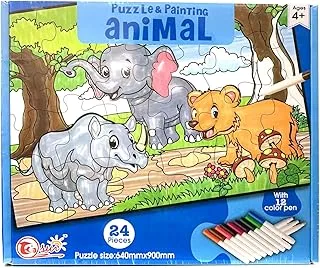 Puzzle And Painting Animal