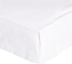 Kingtex Fitted Sheet, 200 x + 30cm, White, BSF11300.06