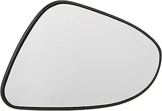 Fit System Driver Side Non-Heated Mirror Glass W/Backing Plate, Toyota Camry, Corolla, Yaris, 4 5/8